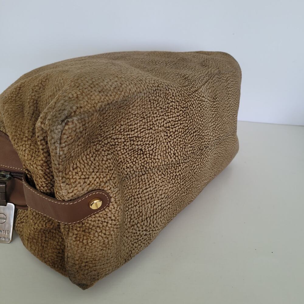 Borbonese Redwall Quail Pattern Suede Leather Dom… - image 5